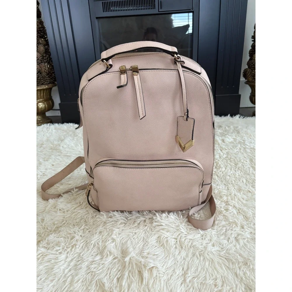 ALDO Backpack‎ Purse Women's Pink Leather Gold Hardware Travel Bag